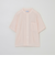 GREY LABEL ストライプバンドカラー半袖シャツ