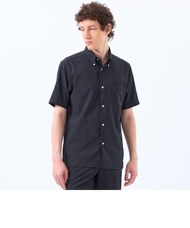 トロッター スクエアボタンダウンシャツ　サッカーストライプ