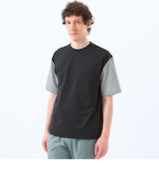 TEXBRID天竺×サッカー スリーブコンビTシャツ