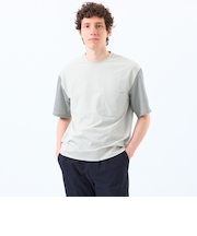 TEXBRID天竺×サッカー スリーブコンビTシャツ