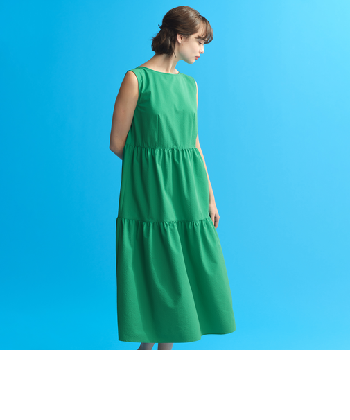 サマーサッカーティアードワンピース