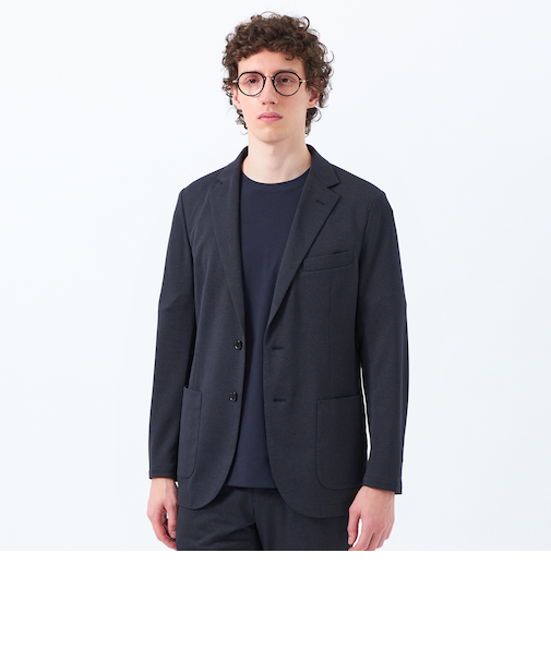 テーラードジャージー ジャケット メッシュジャージー