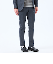 テーラードジャージーパンツ ツイル/チェックプリントメッシュ