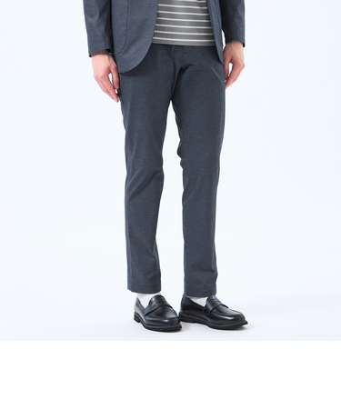 テーラードジャージーパンツ ツイル/チェックプリントメッシュ