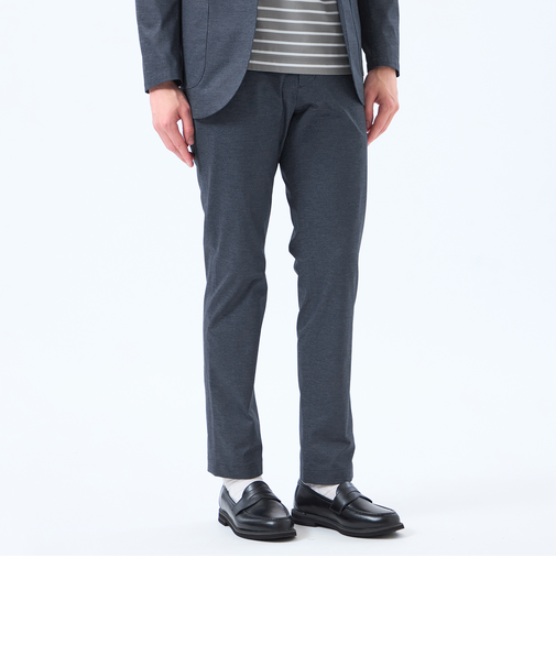 テーラードジャージーパンツ ツイル/チェックプリントメッシュ