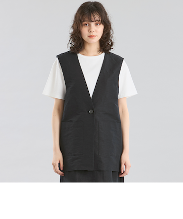 GREY LABEL リネンナイロンジレ