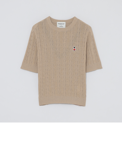 【WEB&一部店舗】バッキンガムベアケーブルハーフスリーブニット