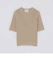 【WEB&一部店舗】バッキンガムベアケーブルハーフスリーブニット