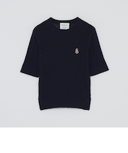 【WEB&一部店舗】バッキンガムベアケーブルハーフスリーブニット