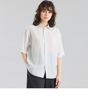 GREY LABEL ストライプショートスリーブレギュラーカラーシャツ
