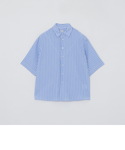 GREY LABEL ストライプショートスリーブレギュラーカラーシャツ