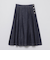 コットンリネンデニムタックプリーツスカート