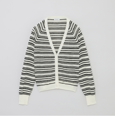 ブークレーボーダーVネックカーデ