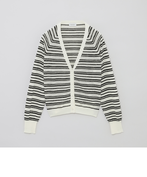 ブークレーボーダーVネックカーデ