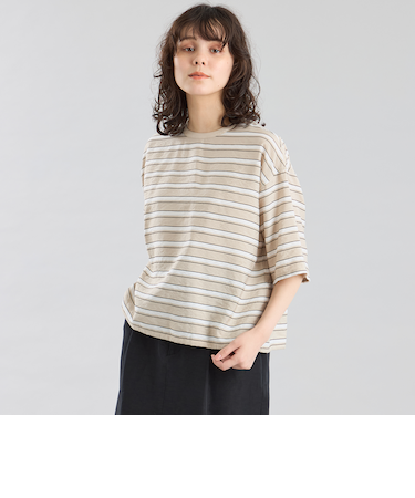 GREY LABEL マルチボーダーブラウス