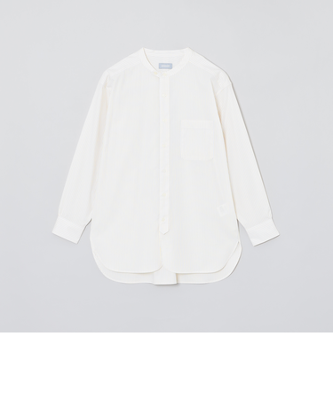 GREY LABEL ストライプバンドカラーシャツ
