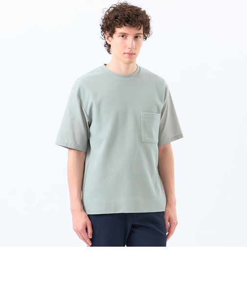 ニットコンビTシャツ ケーブルニット×ブロード