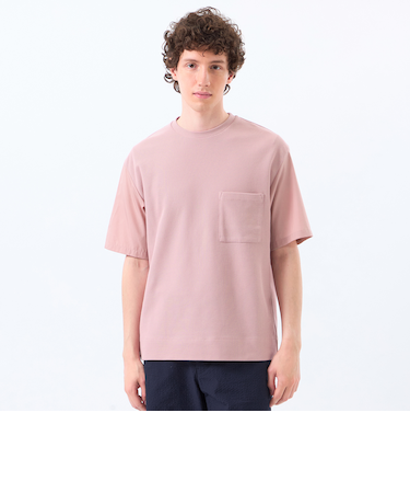 ニットコンビTシャツ ケーブルニット×ブロード