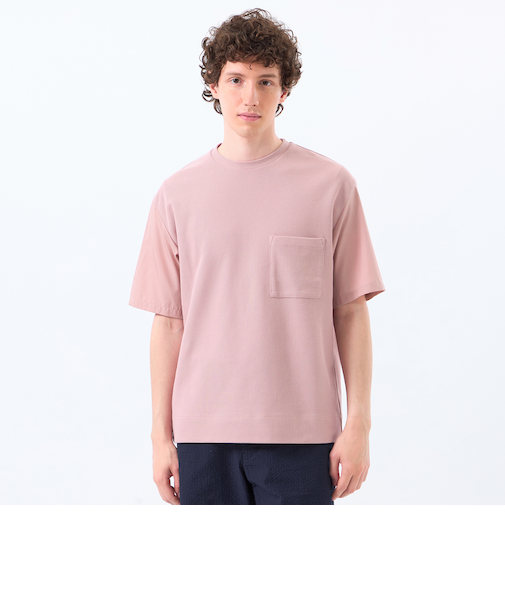 ニットコンビTシャツ ケーブルニット×ブロード