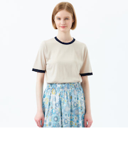 リネンミックスバイカラーニット