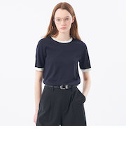 リネンミックスバイカラーニット