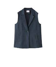 バスケットチェックテーラードジレ