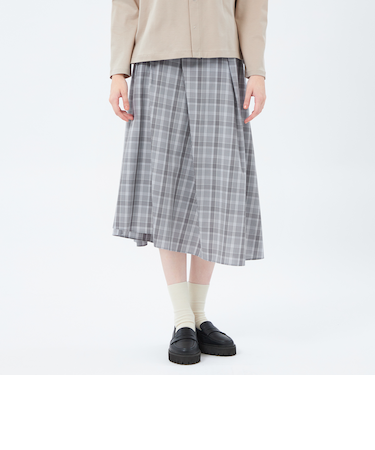 ランダムタックフレアチェックスカート