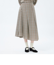 ランダムタックフレアチェックスカート