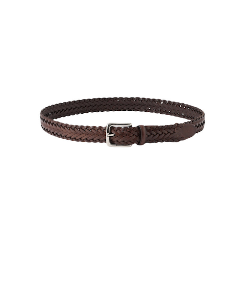 MACKINTOSH シンプルブラウンレザーベルト マッキントッシュ フィロソフィー＞ソフトレザーベルト 国産キップ