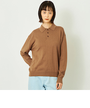 GREY LABEL コットンウールニットポロ