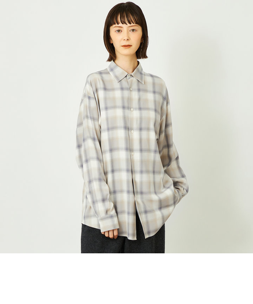 GREY LABEL オンブレチェックシャツ