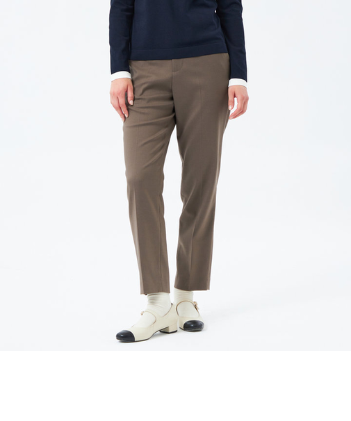 ウォッシャブルウールテーパードパンツ