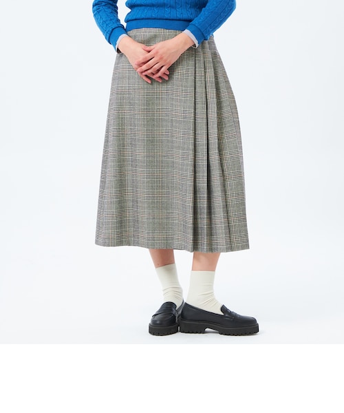 新品◆DOORS◆『UR TECH SMOOTHLUXE』片ヒダプリーツスカート アーバンリサーチ ドアーズ URBAN RESEARCH DOORS 『UR TECH
