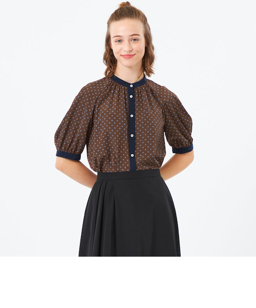 ファインパターンドットブラウス