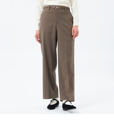 ウォッシャブルウールワイドパンツ