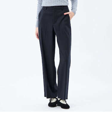 ウォッシャブルウールワイドパンツ