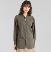 GREY LABEL シャンブレーバンドカラーシャツ