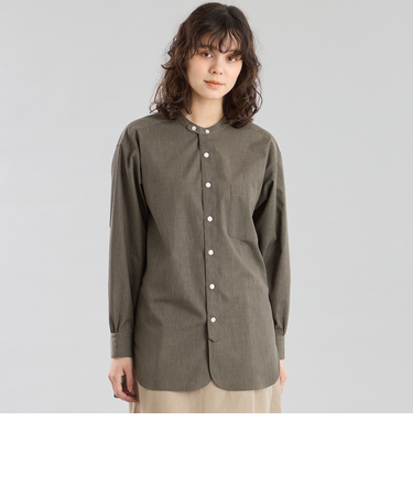 GREY LABEL シャンブレーバンドカラーシャツ