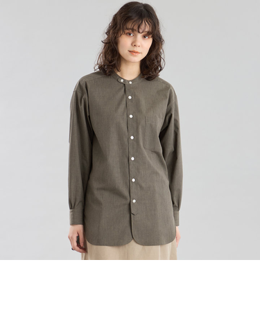 GREY LABEL シャンブレーバンドカラーシャツ