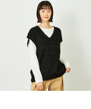 GREY LABEL モヘアミックスVネックベスト