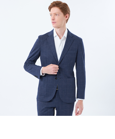 テーラードジャージー ジャケット ウインドペンプリント