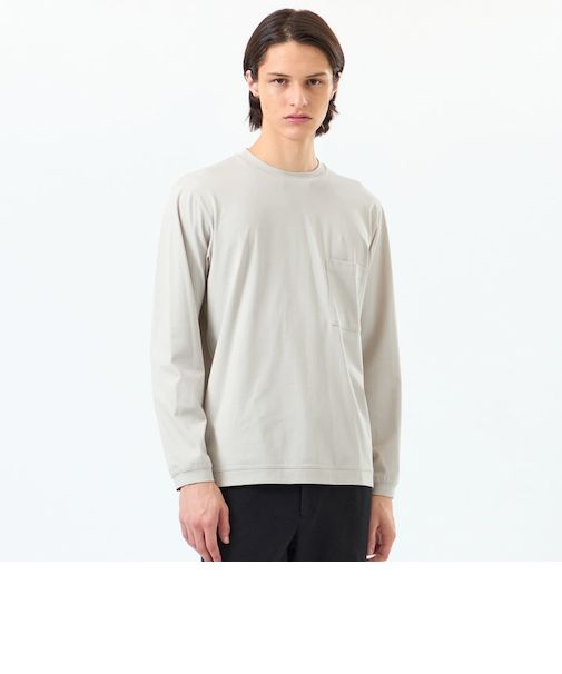 クルーネックロンT ベアスムース