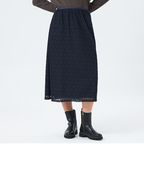 フラワーレースフレアスカート