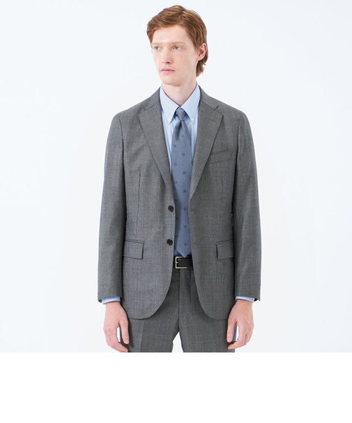 トロッター ジャケット#108 ウール混グレンチェック