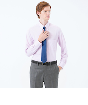 トロッター ボタンダウンシャツ 無地/トリコットストライプ