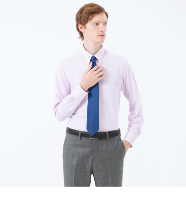 トロッター ボタンダウンシャツ 無地/トリコットストライプ