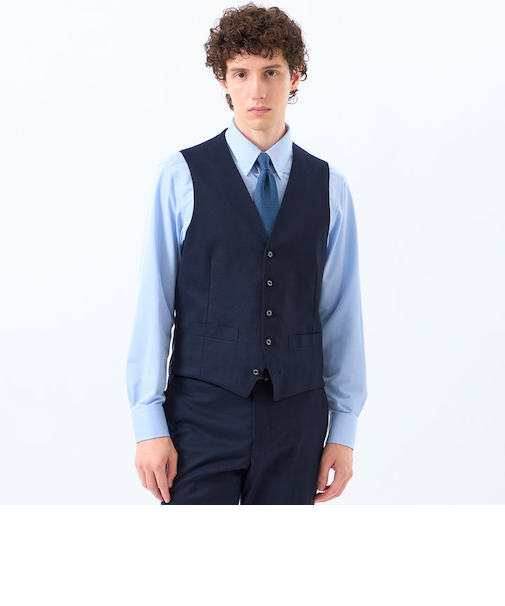 トロッター ウェストコート#000（ナンバーゼロ）バーズアイストレッチ　リサイクル