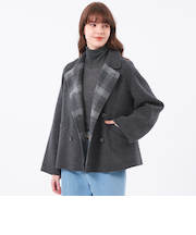 【WEB&一部店舗限定】ウールリバーショートPコート