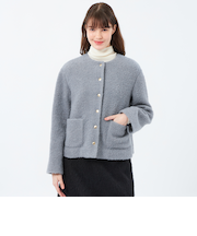 【LEE11月号掲載/蛯原友里さん着用】【HESSLE（ヘスル）】ノーカラーショートコート