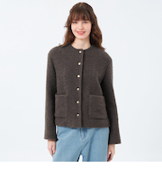 【HESSLE（ヘスル）】ノーカラーショートコート